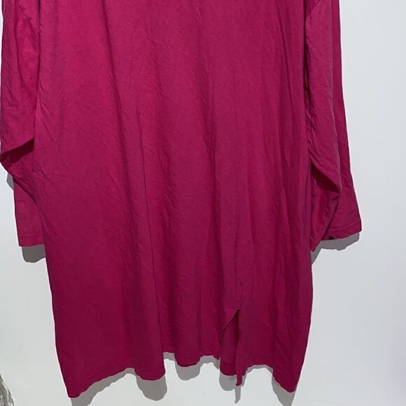 Victoria's Secret Women's Pink Embroidered Pocket 3/4 Sleeve Night Shirt Sz M/L - Picture 8 of 11